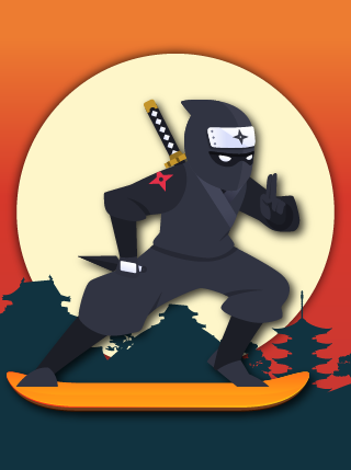 Lava and Ninja Skateboard screenshot 1