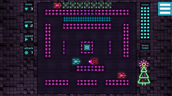 Neon Battle Tank screenshot 1