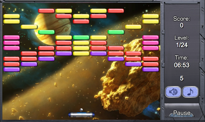 Outer Space Arkanoid screenshot 1